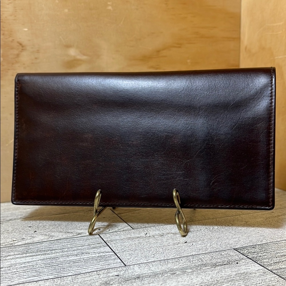 EUC Brown Calf Leather Unisex Bifold Wallet